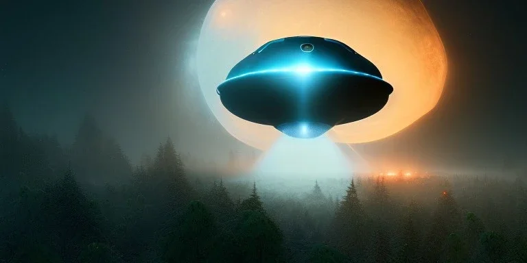 extra-terrestrial, 8K, photo realistic, highly detailed, lught ufo, light colors