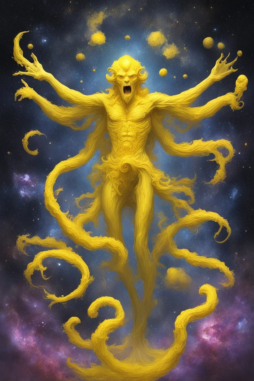 cosmos yellow elder god of ballance and perfection cosmic yellow paint