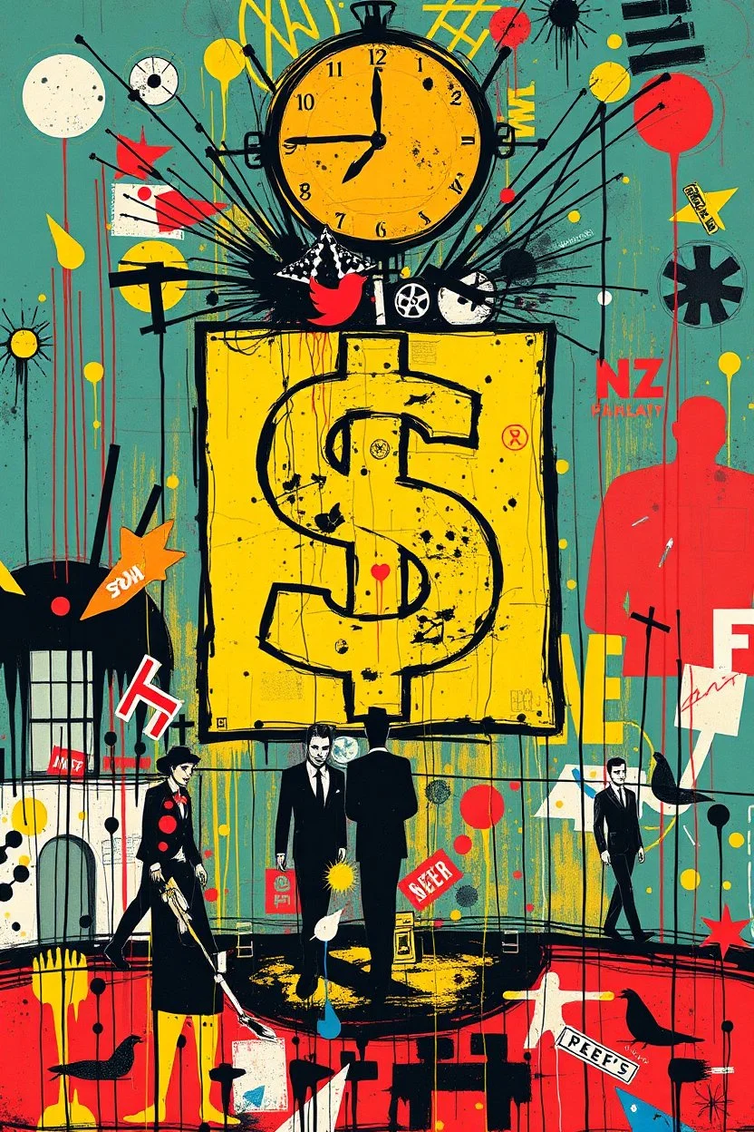 this isnt a game this is financial revolution style of basquiat x pollock