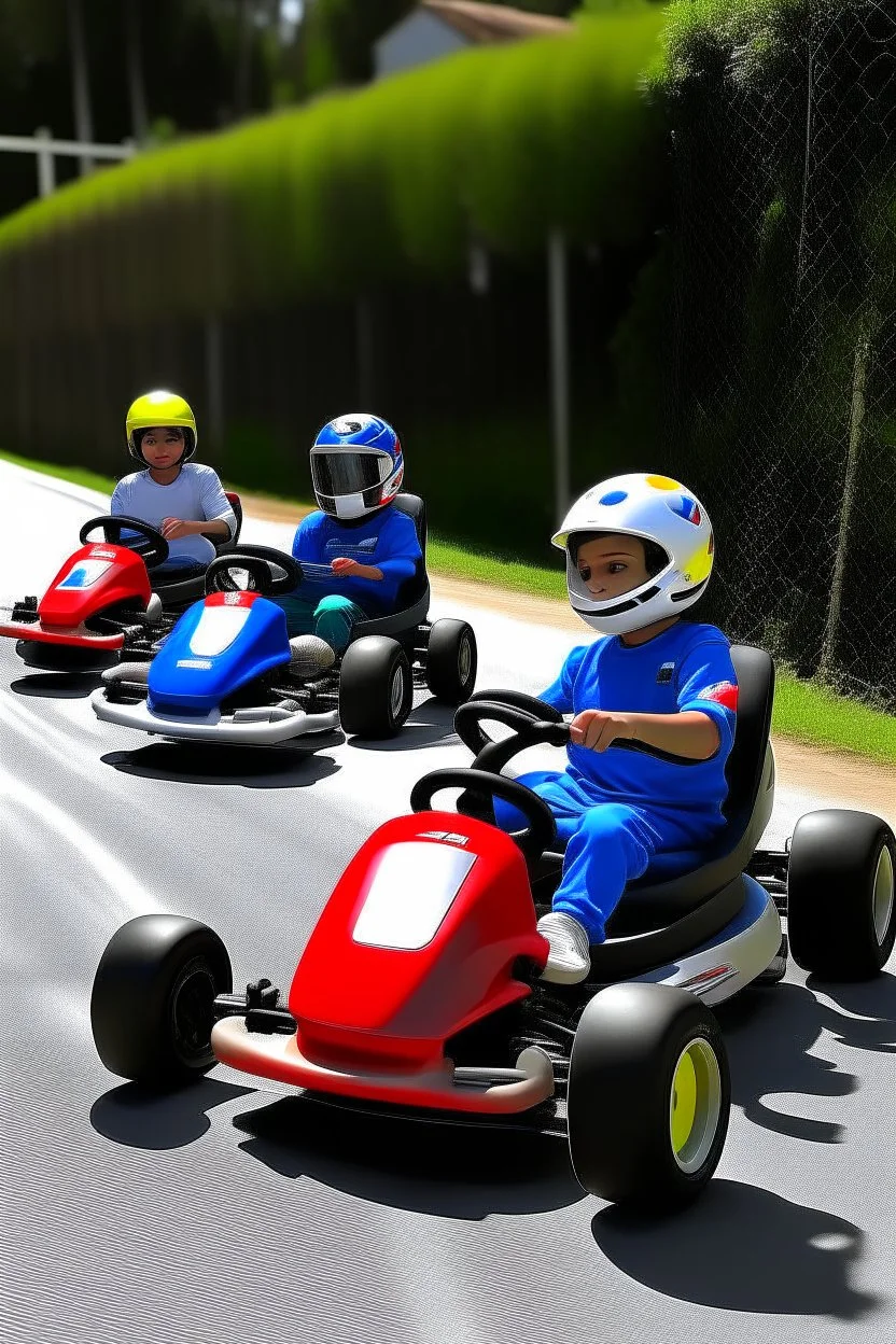 gokart with very small people