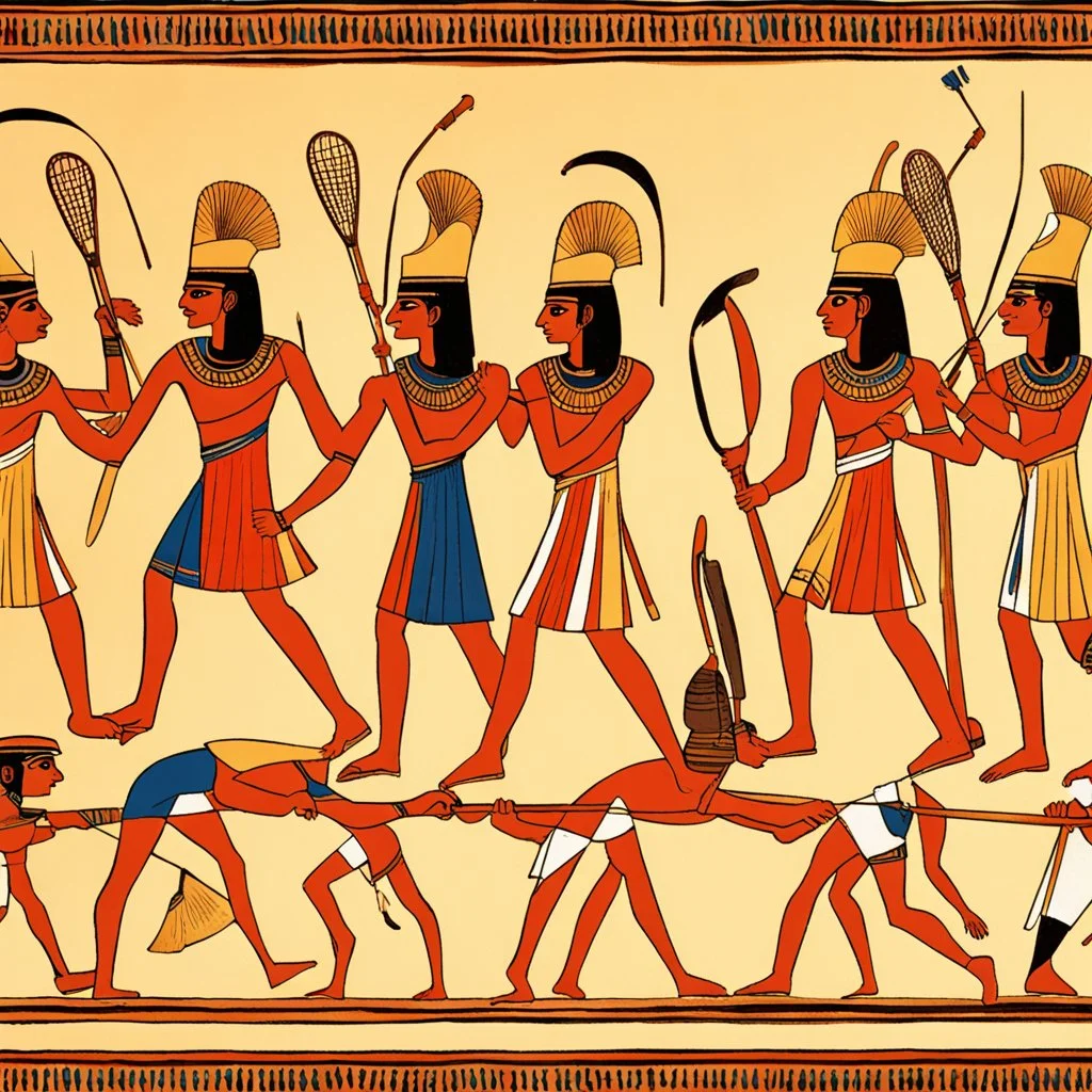 A lacrosse game in Ancient Egypt