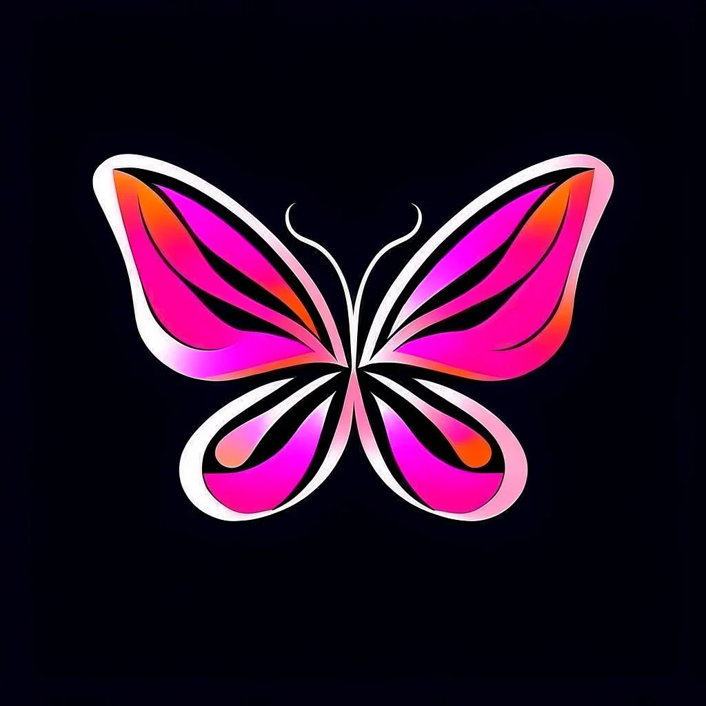 symetry!!, butterfly!!, logo, NFT, curves, lines, simple, gradient, creative