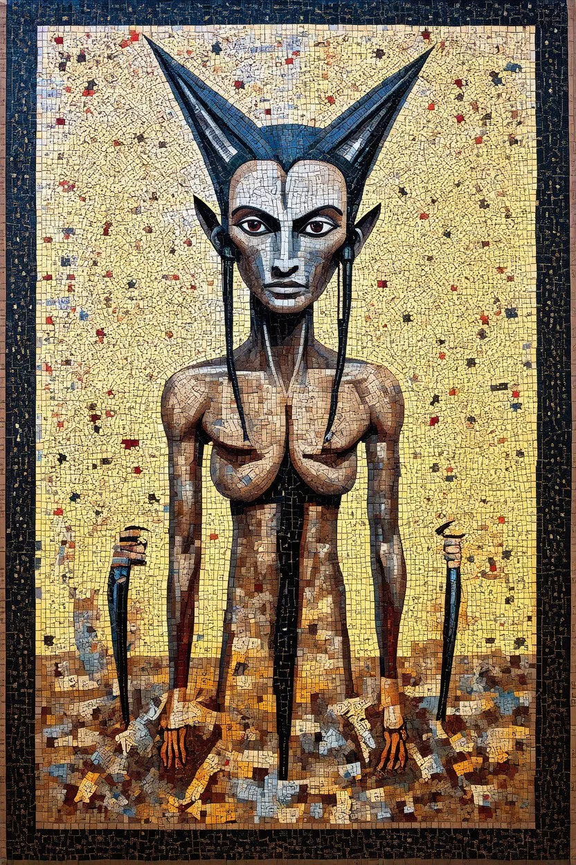 A mosaic of borrowed pain; a jigsaw puzzle with pieces of other people's history; Surrealism; Wilfredo Lam