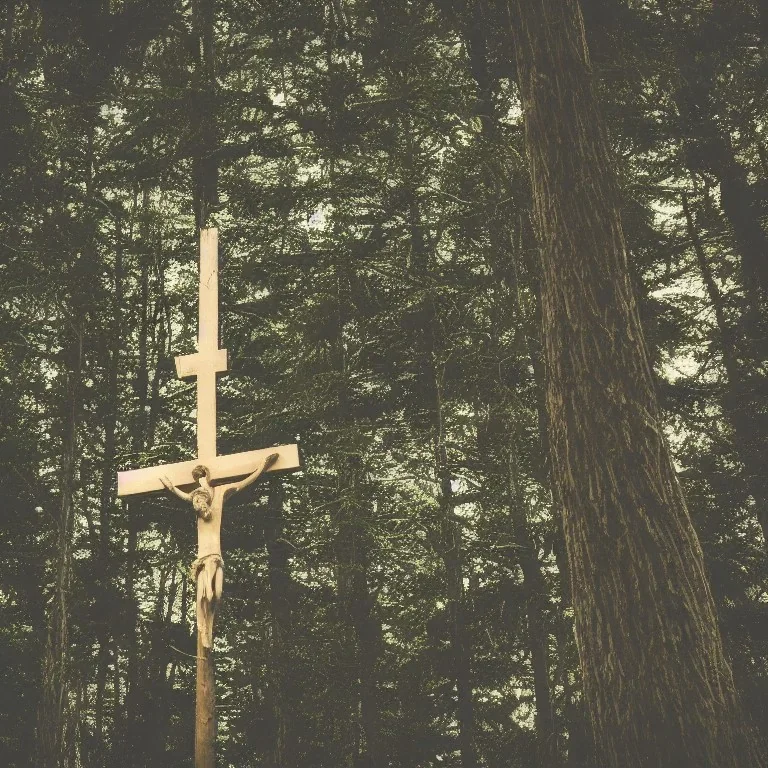 Jesus, Church, Cross, Forest