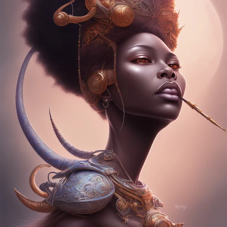 sango fantasy, fantasy magic, intricate, sharp focus, illustration, highly detailed, digital painting, concept art, matte, masterpiece head sexy view black African beauty black afro hair space lady silver snakeskin African princess sun lightening