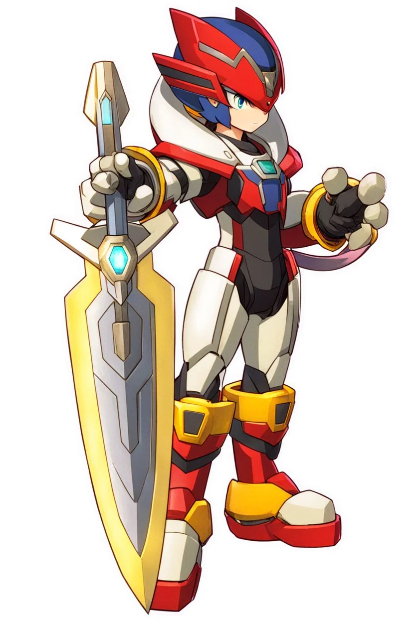 Megaman Zero Omega, Black and Red Armor, Lightning Sword