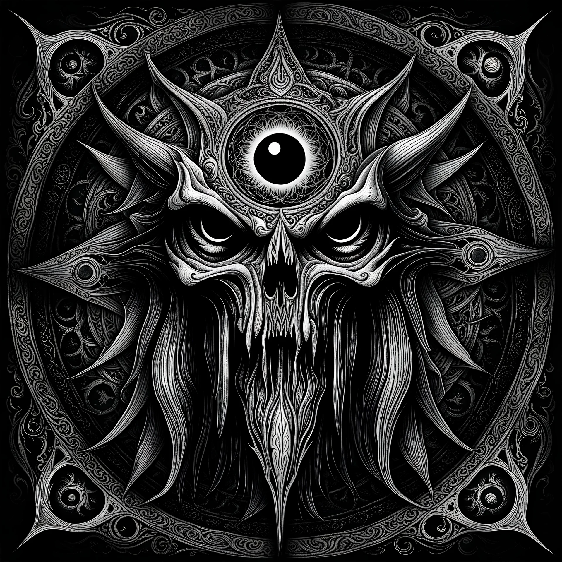 wisdom, third eye, odin, mouth, gothic, darkness