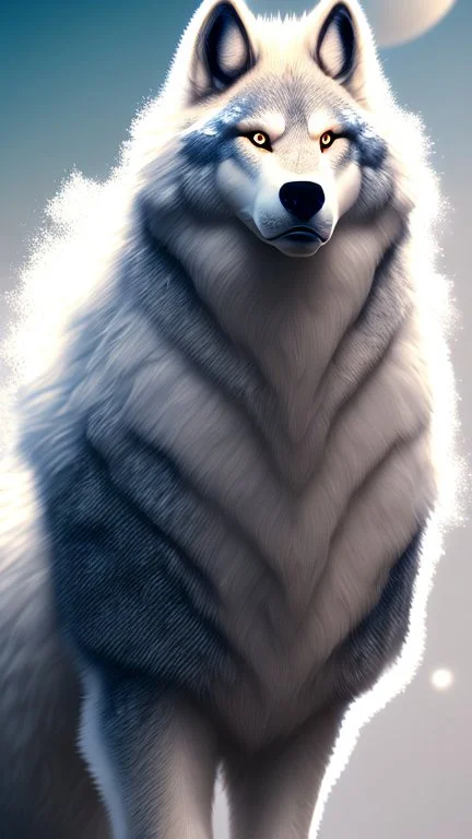 White fur, Werewolf, Red eyes, character, full body portrait, expert, insanely detailed, 4k resolution, cinematic smooth, intricate detail, fluffy, award wining portrait, anthropomorphic