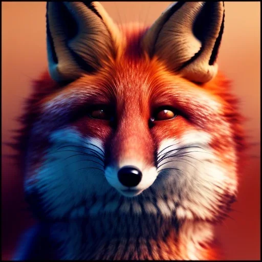 Fox, character design,ultra realistic, studio quality, octane render, Surrealism, Triadic colour scheme polaroid 100