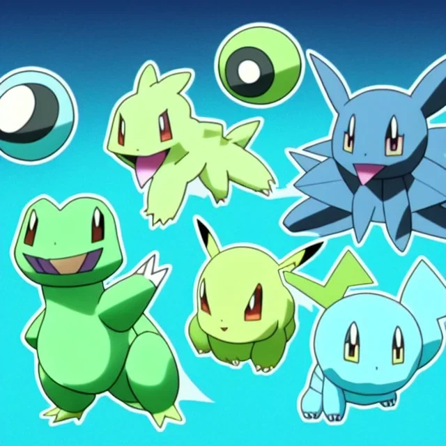 New Pokémon, Poison Water type, Weevil, Cyan, Black