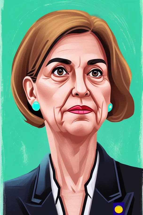 Portrait of powerful female politician