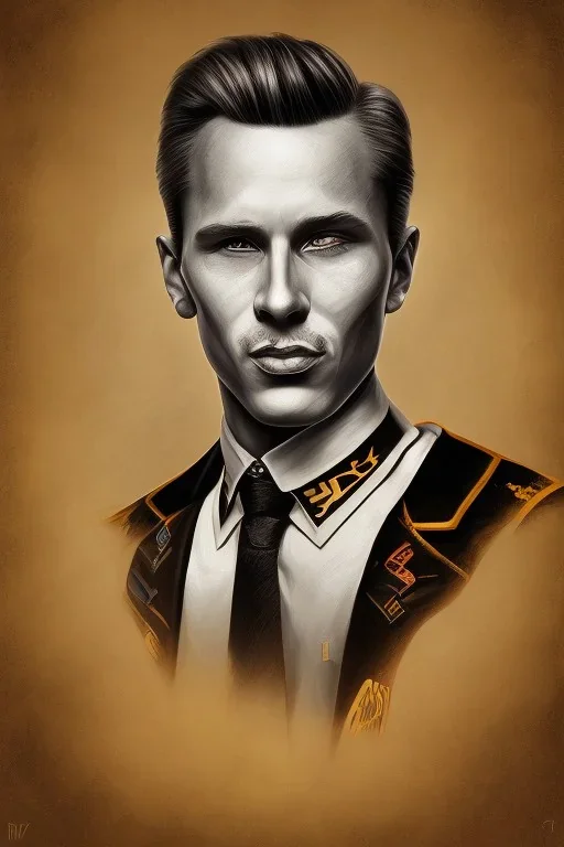 Portrait of Matti Nykänen painted like tom of finland