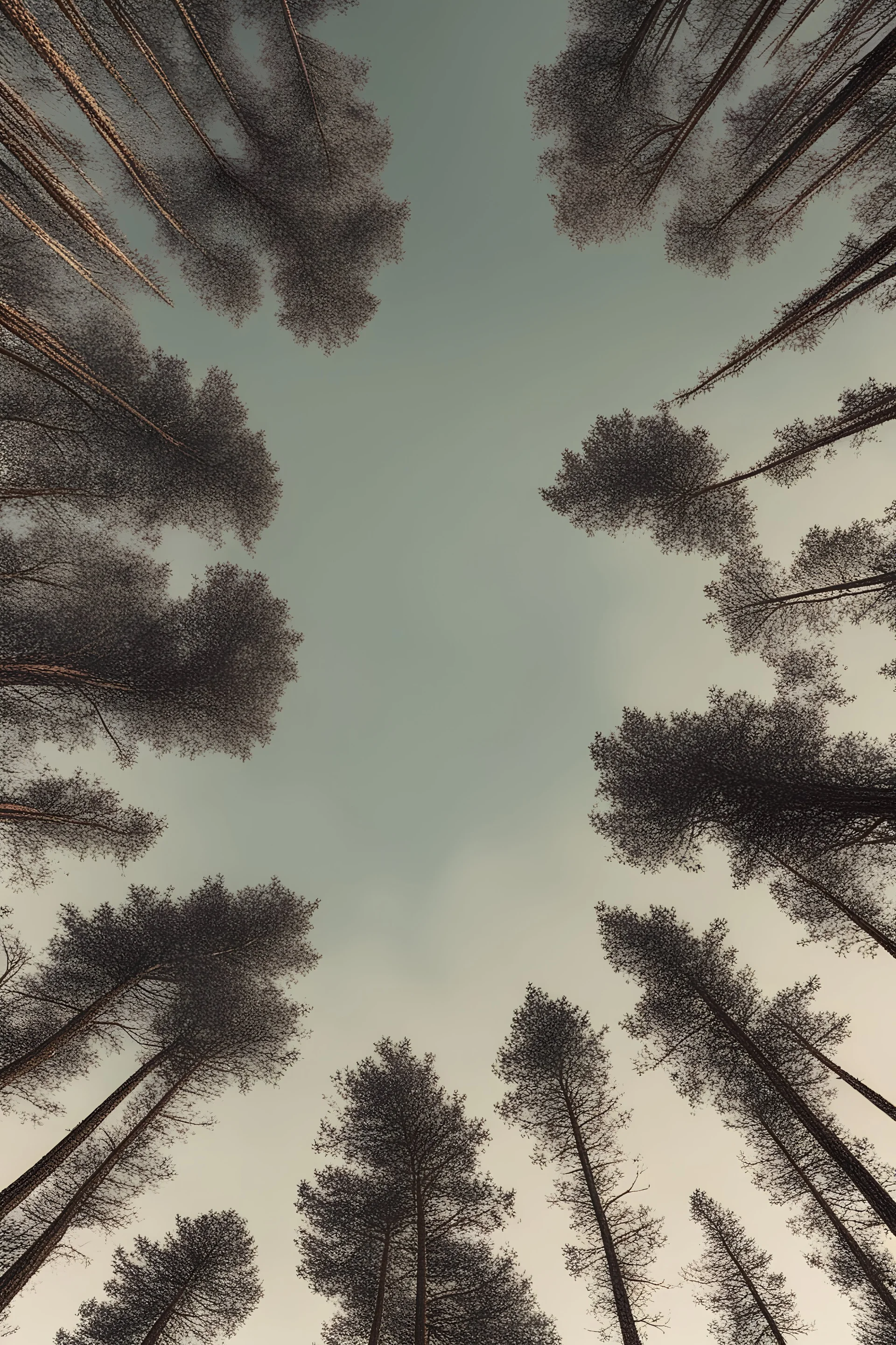 pine tree forest horizon