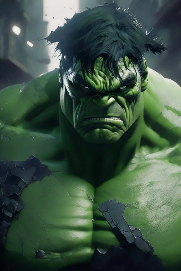 the hulk as ninja, anime, depth of field, nvidia graphics