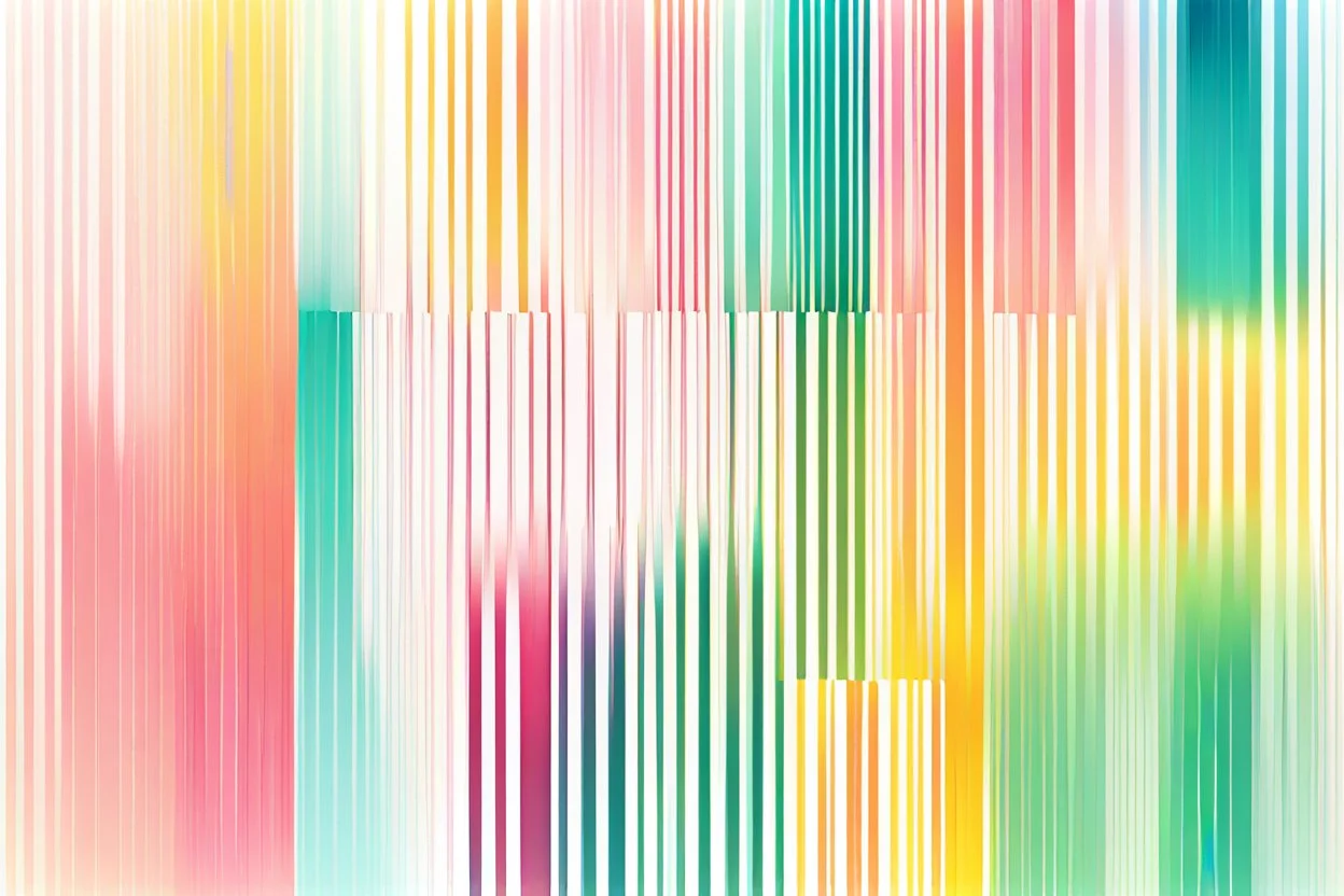 minimal clean thick vertical lines each line has different colour creating nice colour gradients representin modern summer