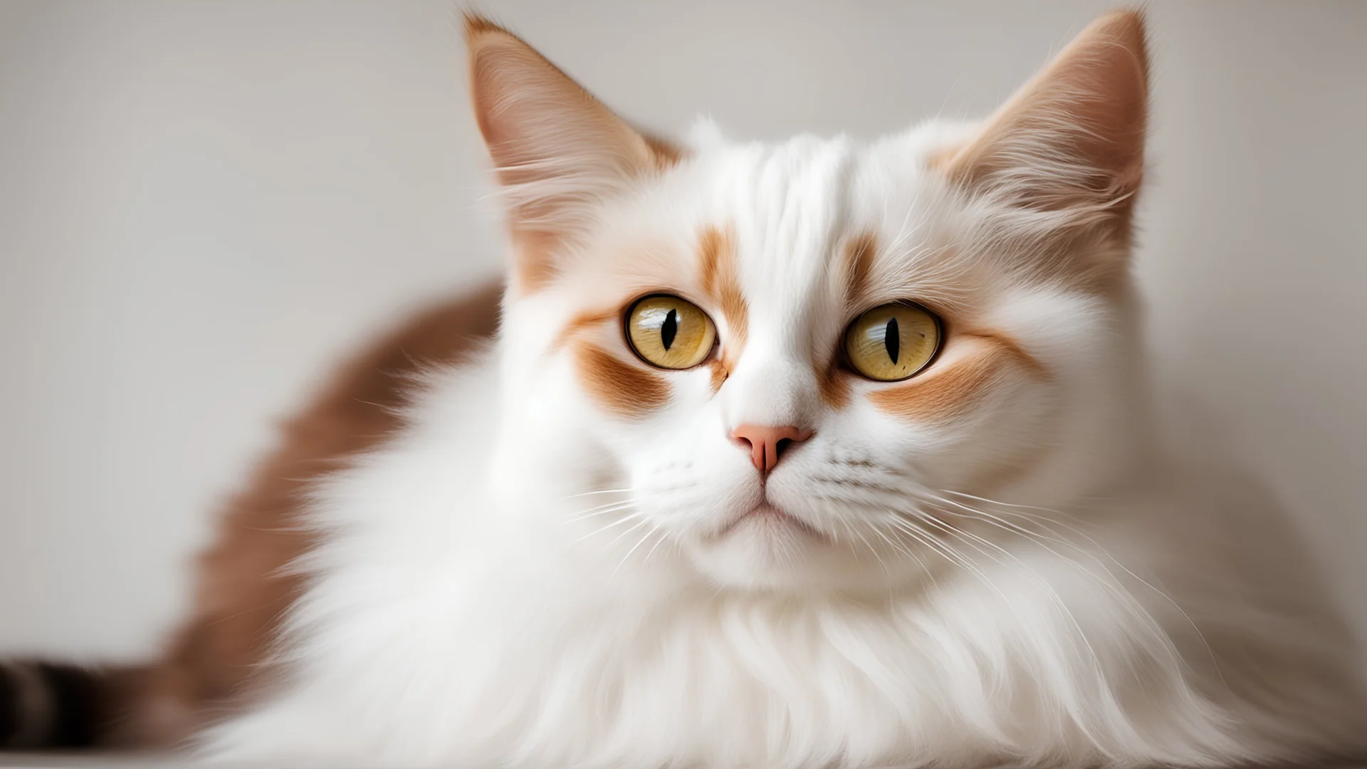 a beautiful cat, white and brown