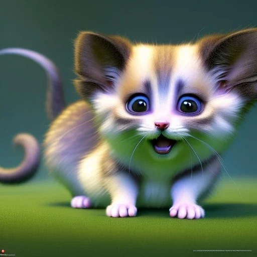 pixar style, volumetric garden environment and background, realistic painting of a cute midget siamese kitten laying on the ground, looking excited, detailed digital painting, extreme dense and fine fur, anime, ornate, colour-washed colors, elegant, small minutiae, tiny features, particulars, centered, smooth, sharp focus, renderman gofur render, 8k, uhd, detailed eyes, realistic shaded volumetric lighting, sunlight caustics, backlight, centered camera view