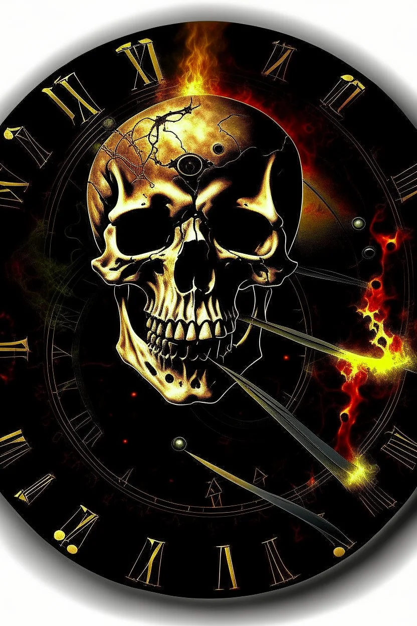 explosion skull death blood, undertaker, dartboard, fire & smog