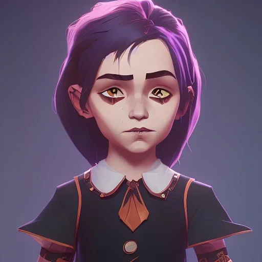 Portrait of an adorable witch kid by Nick Harris