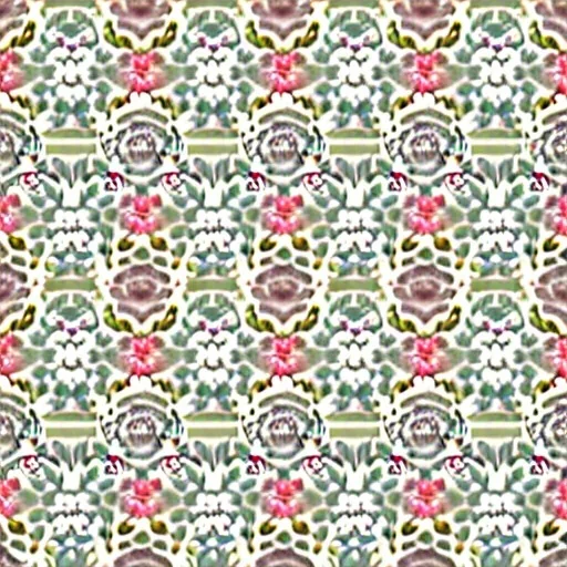 cream colors themed flowers in a pattern Alhambra