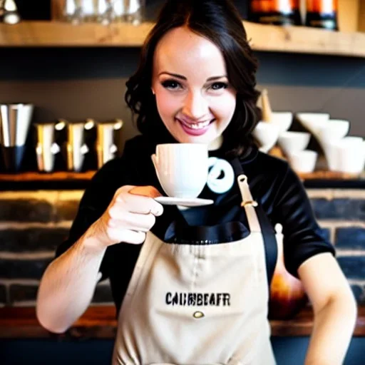 gorgeous female barista