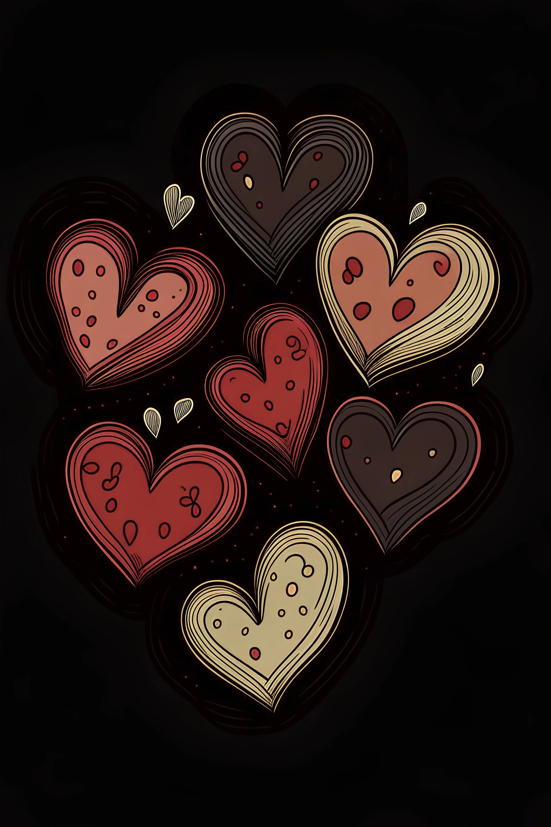 some little hearts for a t shirt design