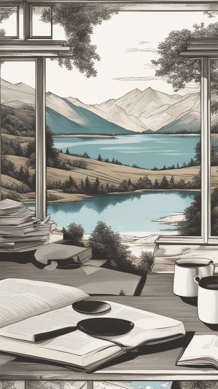 Design for lovers of books, coffee, and a stunning landscape