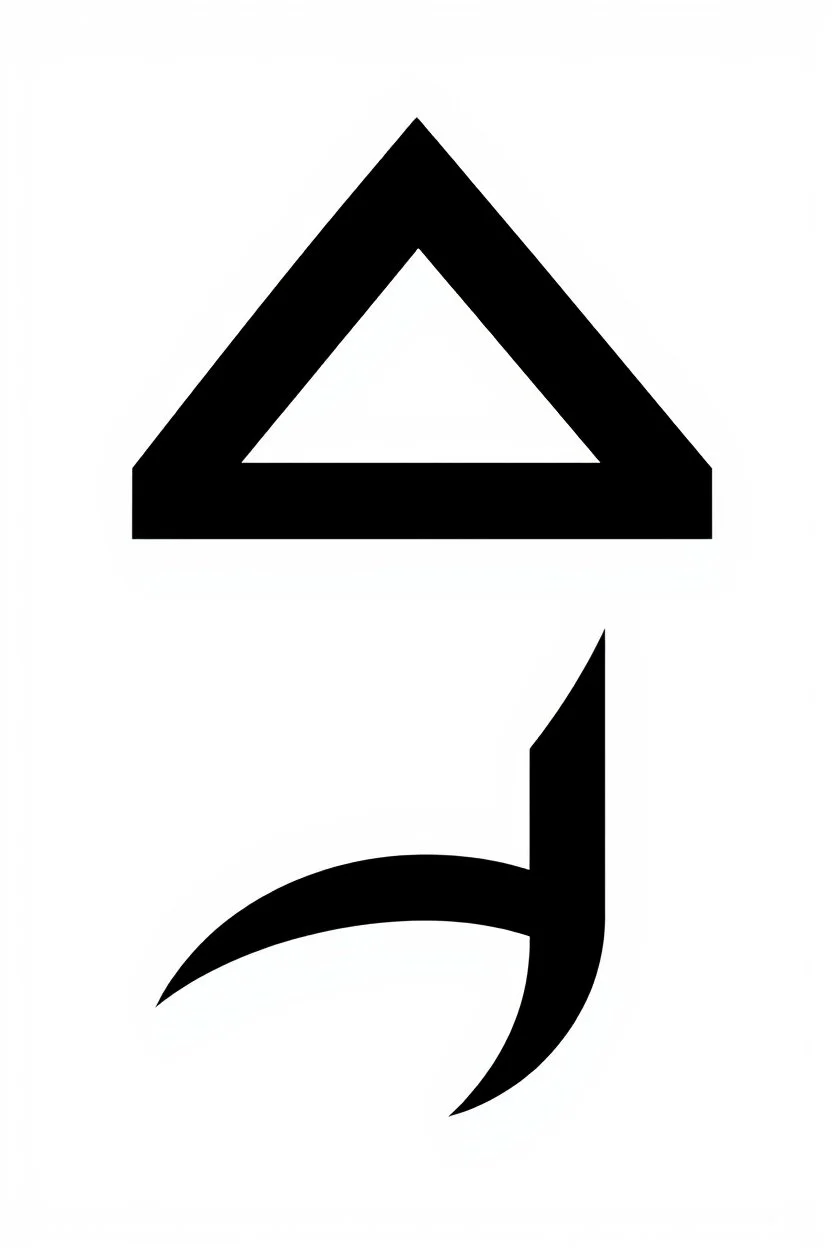 a simple abstract shapes combining the shape of the capital letter G and the shape of an ear, vector