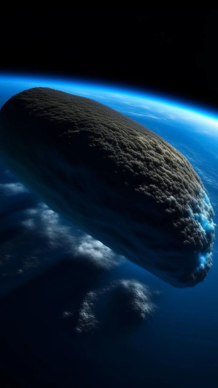 3I Atlas , A huge cigar shape comet crash in the ocean water