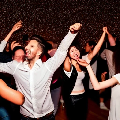 People dancing at a New year's eve party