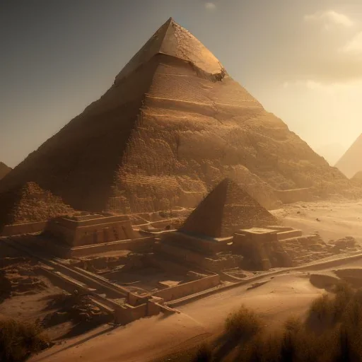 Giza Piramitleri fantasy art, shine lighting, cinematic, extremly, mist, unreal engine 5, cinematic lighting, beautiful