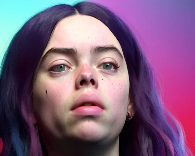 Billie Eilish, washes in the bathroom