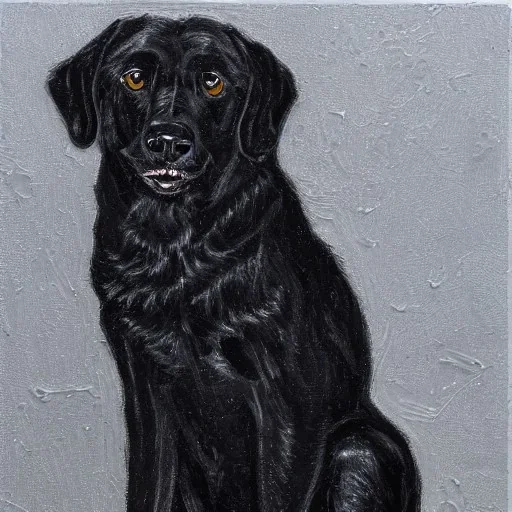 black dog, highly detailed