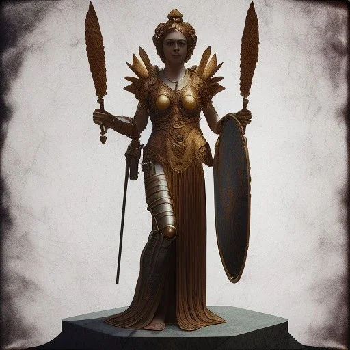 a greek marmor statue of athena, steam punk, scary, horror, realistic, made in octane, cinematic, movie, CGI, ultra-realistic, extremely detailed octane rendering, 8K, VRAY Super Real ar 2:3, dof photorealistic futuristic 50mm lens hard lighting dark gray tintype photograph, realistic lighting, sephia colors