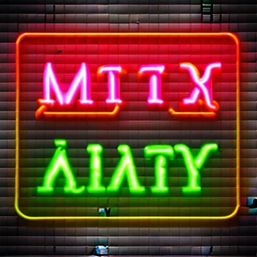 a neon sign that says MIXYLAND