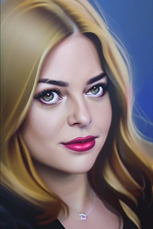 Extremely rich female actress portrait