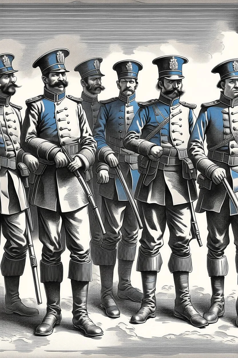 army of distopian victorian soldiers