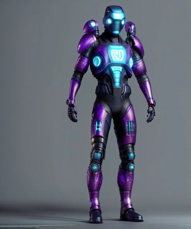 cyber ninja, colorful metal armor, futuristic, ghostrunner