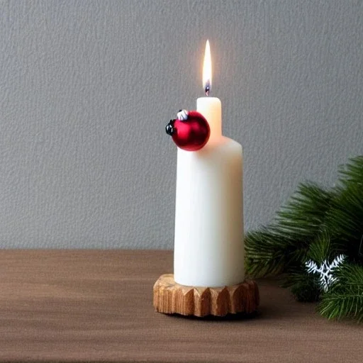 A Christmas candle shaped like a cow