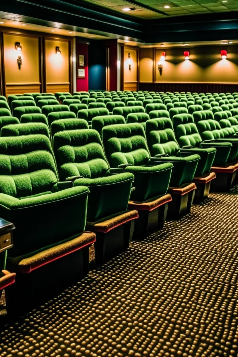 Movie theater with chairs