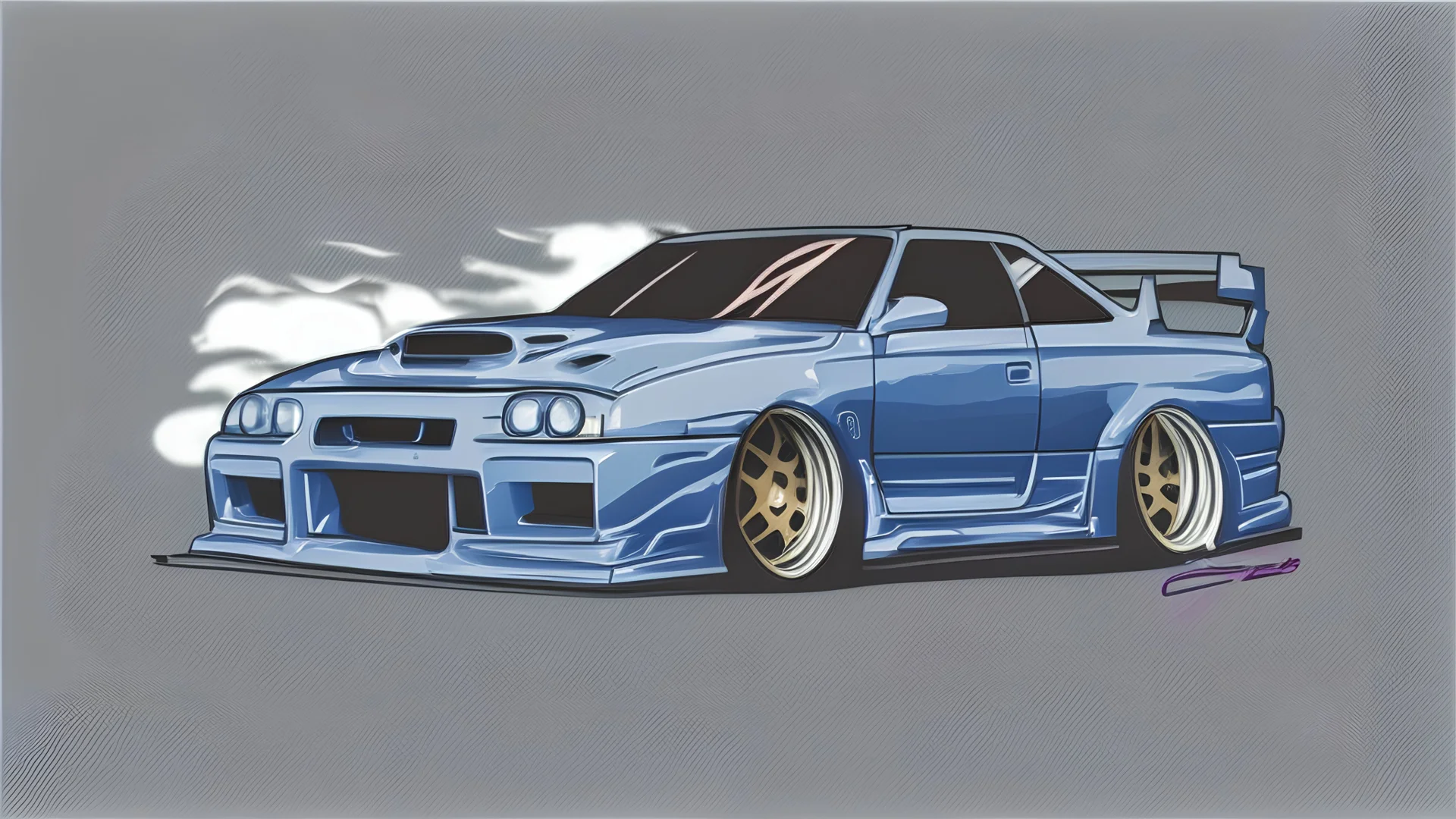 potrait of skyline r34 vector