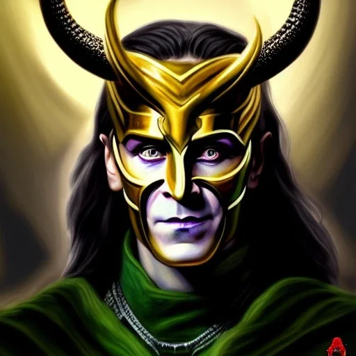 ultra detailed fullbody portrait of Loki Villain, extremely detailed digital painting, extremely detailed face,crystal clear eyes, in the style of robert e howard and pablo oliveira and Ken Kelley and Keith Parkinson , mystical colors, perfectly centered image, perfect composition, rim light, beautiful lighting,8k, stunning scene, raytracing