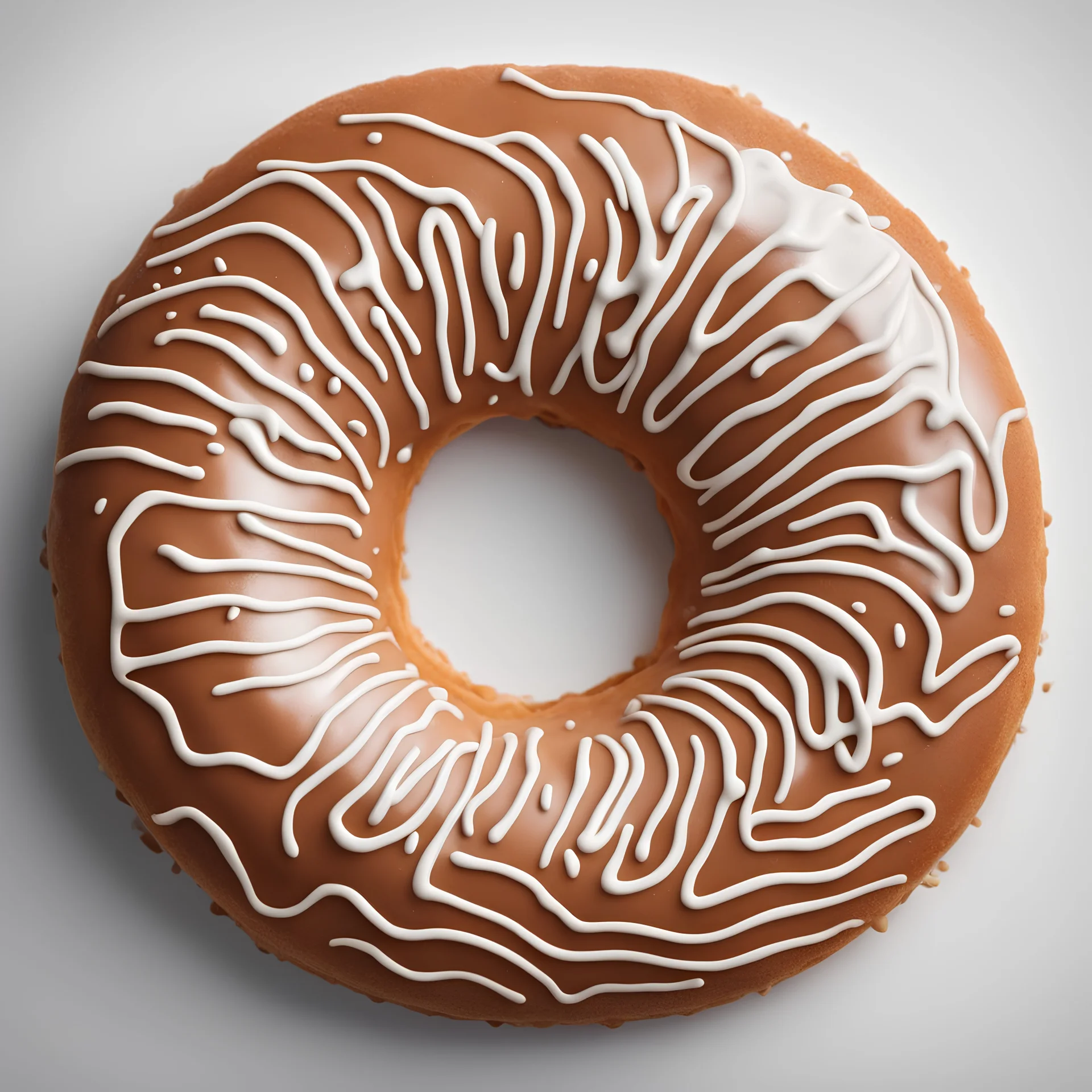 doughnut with sound waves in a circle top view