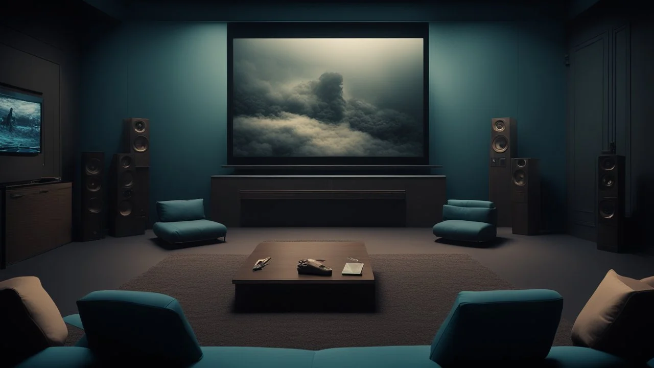 The image depicts a captivating cinematic scene, with a softly lit television screen in a calming shade of blue. The screen is surrounded by dark hues, giving the image an exciting cinematic ambiance. Some colors and patterns can be seen on the screen, indicating that it is in an active mode. This image symbolizes the beauty of cinema and television as tools for exploring different worlds and delving into the stories of diverse cultures. It highlights the importance of cinematic art and televis