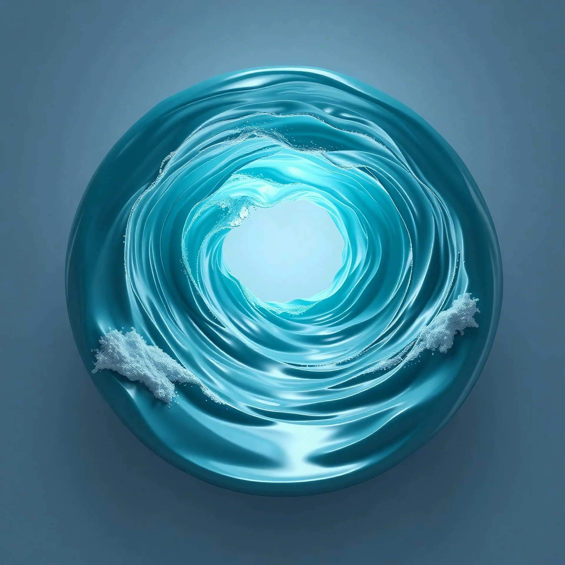 3d rendered circular ocean wave