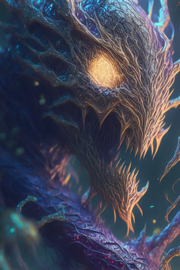 Vein monster ,shiny, intricate, Exquisite details and textures, highly detailed, digital painting, artstation, concept art, sharp focus, nature background, illustration, 8k, by stability ai, nvidia