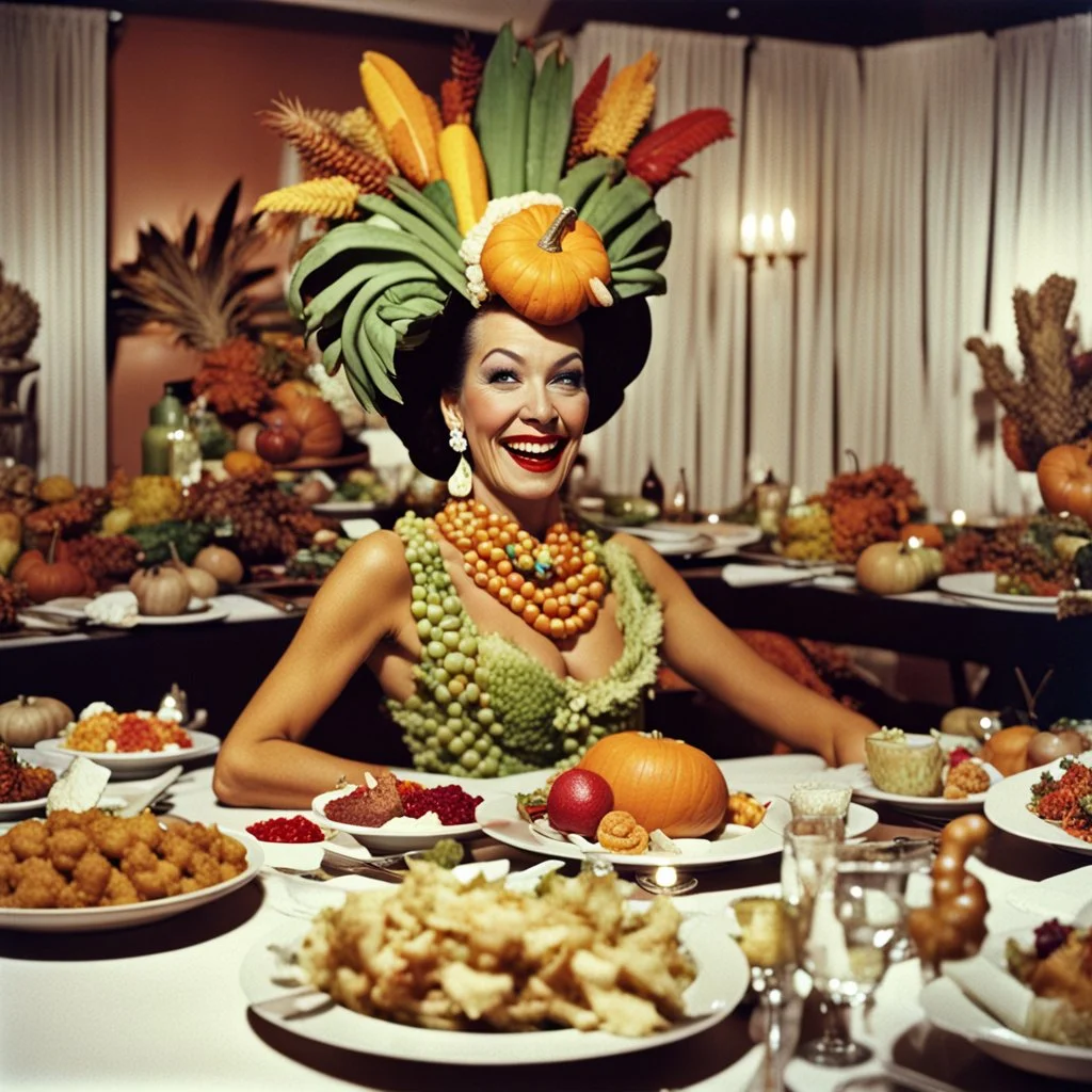 Thanksgiving dinner with Carmen Miranda