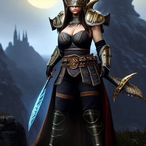 ultra detailed fullbody Portrait in oil on canvas of a beautiful busty woman with Skyrim Dragon priest mask and armor,extremely detailed digital painting, extremely detailed face,crystal clear Big eyes, mystical colors ,perfectly centered image, perfect composition,rim light, beautiful lighting, 8k, stunning scene,extremely sharp detail, finely tuned detail, ultra high definition raytracing, in the style of robert e howard and pablo oliveira and Ken Kelley and Ohrai Noriyoshi and Simon Bisley