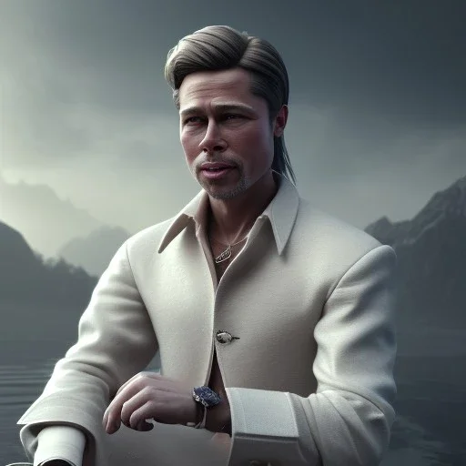 Full body, 3d render, Brad pitt 1800's men style, 1800's hair style, 1800's men clothes style,cleaning house, hyper realistic, octane render, unreal engine 5, 8k, palace background, uhd