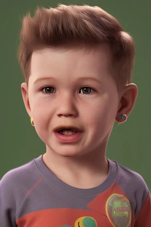 James hetfield toddler, full body, bokeh,hyper realistic